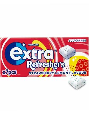 Extra Refreshers Strawberry Lemon - Tyggegummi med Jordbær og Sitronsmak (Sukkerfri)
