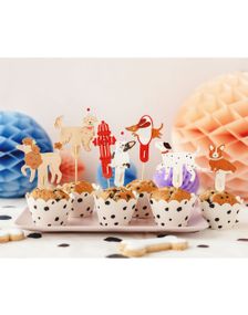 7 stk Kagetoppe - Dogs Party