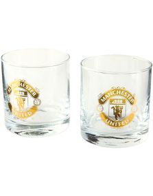 2 stk Licenseret Manchester United Whiskeyglas