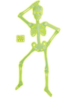 Selvlysende 3D Skelet - Dekoration 90 cm