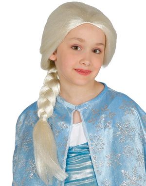 Blond Elsa Børneparyk med Fletning