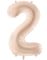 Beige Stor Folieballong 72 cm