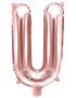 Rose Guldfarvede Bogstavballoner A-Z - 35 cm