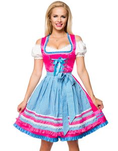 Oktoberfestflirten - Luksus Dirndl Korsetkjole med Forklæde