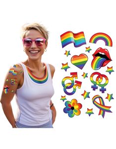 Pride - 17 Midlertidige Tatovering
