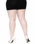Lycra Hvide Netstrømpebukser - Plus Size