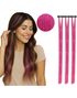 3 stk Tinsel Hair Extensions 50 cm - Rosa