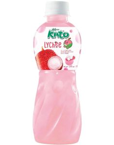 Kato Fruit Juice Nata De Coco Lychee - Juice med Lycheesmak og Kokosgelebiter 320 ml (Thailand)