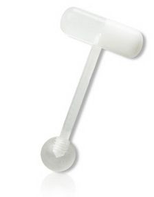 Pille Hvid/Klar - Tungepiercing