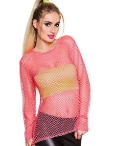 Neon Pink Nettop med Langw Ærmer