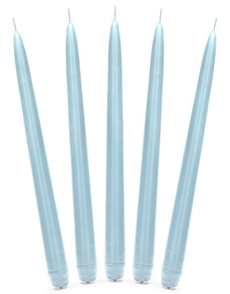 10 stk Lys Blå Kronelys 24 cm