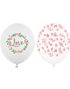 50 stk Ballonger med Blomster og Teksten Love 30 cm