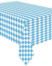 Rutete Blå og Hvit Oktoberfest Papirduk 115x175 cm - Bierfest