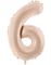 Beige Stor Folieballong 72 cm