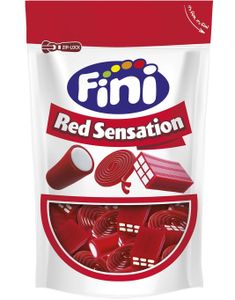 Fini Sensation Red Mix - Forskjellig Vingummi med Fyll 165 gram