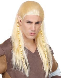 Blond Alfe Paryk med Fletninger