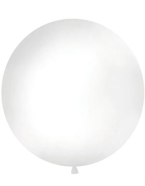 Hvid Pastelfarvet Rund JUMBO Ballon 1 meter
