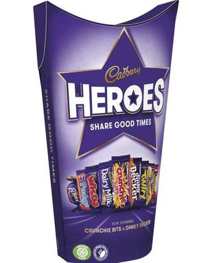 Cadbury Heroes - Gaveeske med Forskjellig Godteri 290 gram