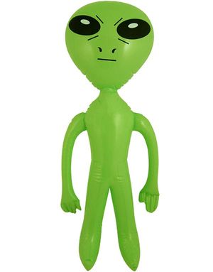 Oppustelig Grøn Alien 62 cm