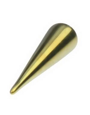 Guldfarvet Spike Titankugle - 3x12 mm