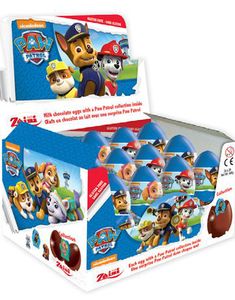 24 stk Paw Patrol Chokoladeæg med Overraskelse - Hel Æske