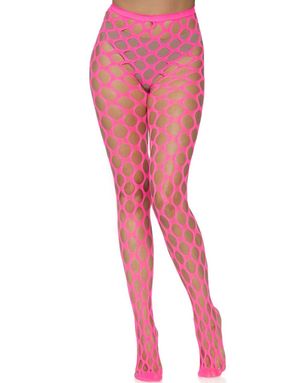 Rosa 80-talls Tights m/ Store Ruter