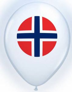 4 stk 23 cm Norge Latex Balloner med LED-Lys 