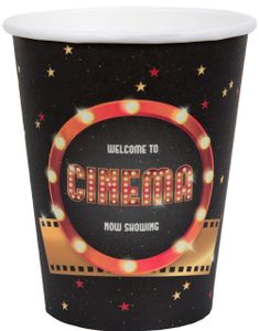 8 stk Pappkrus Cinema  270 ml - Hollywood