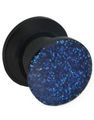 Glitter Away Blue - Sort Piercing Plug