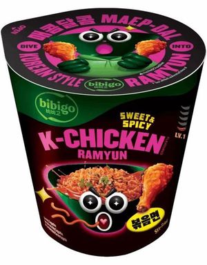 K-Chicken Flavoured Ramyun - Søt og Spicy Kyllingramen - BIBIGO 97,5 gram (Korea)