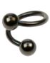 Curved Øjenbrynspiercing i Sort