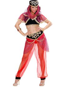 Rødt Harem Dansekostume