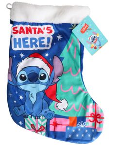 "Santa's Here!" - Julestrømpe med Stitch Motiv 40 cm