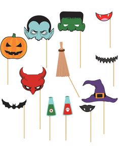12 stk Halloween Selfie/Fotoeffekter