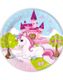 8 stk Paptallerkener 23 cm - Unicorn Castle