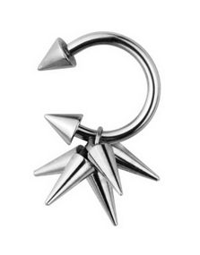 Øjenbrynspiercing m/Smykke - Stål - Strl 1.6 x 10 mm med 4 mm Kugle