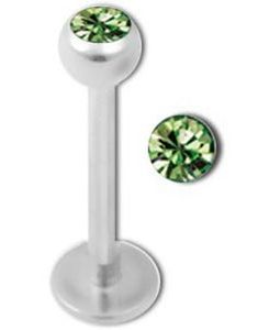 Labret med Grøn Sten