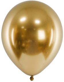50 stk 30 cm - Glossy Gullfarget Ballonger