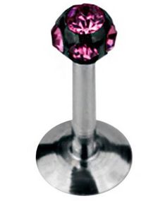 Diamant Bold Labret - Sort/Rosa