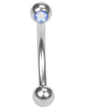 Hvid Stjerne - 1.2 mm x 8 mm Øjenbrynspiercing