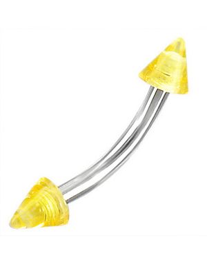 Banana With Gule Spikes - Øjenbrynspiercing