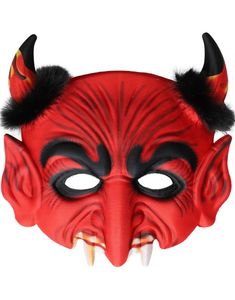 Rød Djævel Halvmaske