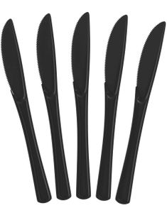 50 stk Sorte Heavy Duty Genanvendelige Plastknive