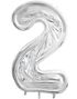 "2" Nummerramme til Ballonger 93x124 cm 