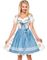 Hvid Luksus Oktoberfestkjole med Blomstermotiv