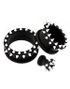 Sort Piercing Tunnel med Hvide Spikes