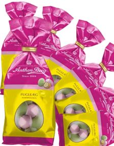 25 stk Poser med Anthon Berg Fugleegg Marsipanegg - Hel Eske 3100 gram