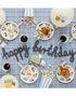  Happy Birthday Banner 2 Meter med Motiv af Byggekøretøjer