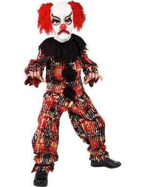 Skummelt Klovnekostume med Maske til Børn