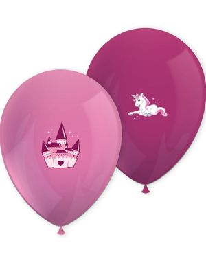 6 stk Ballonger 28 cm - Unicorn Castle